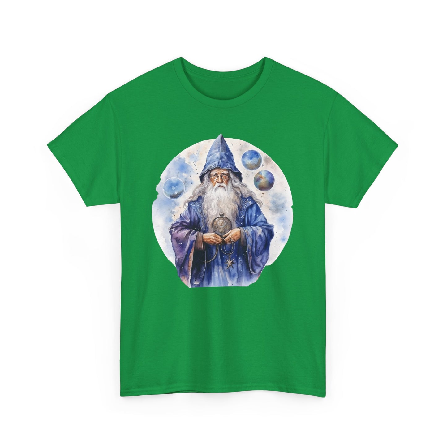 Blue Astrology Wizard Heavy Cotton Tee