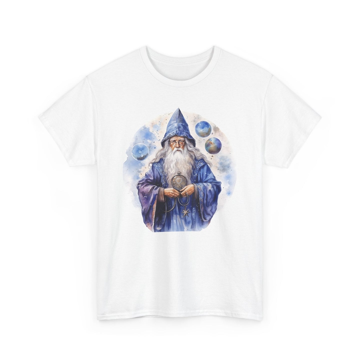 Blue Astrology Wizard Heavy Cotton Tee