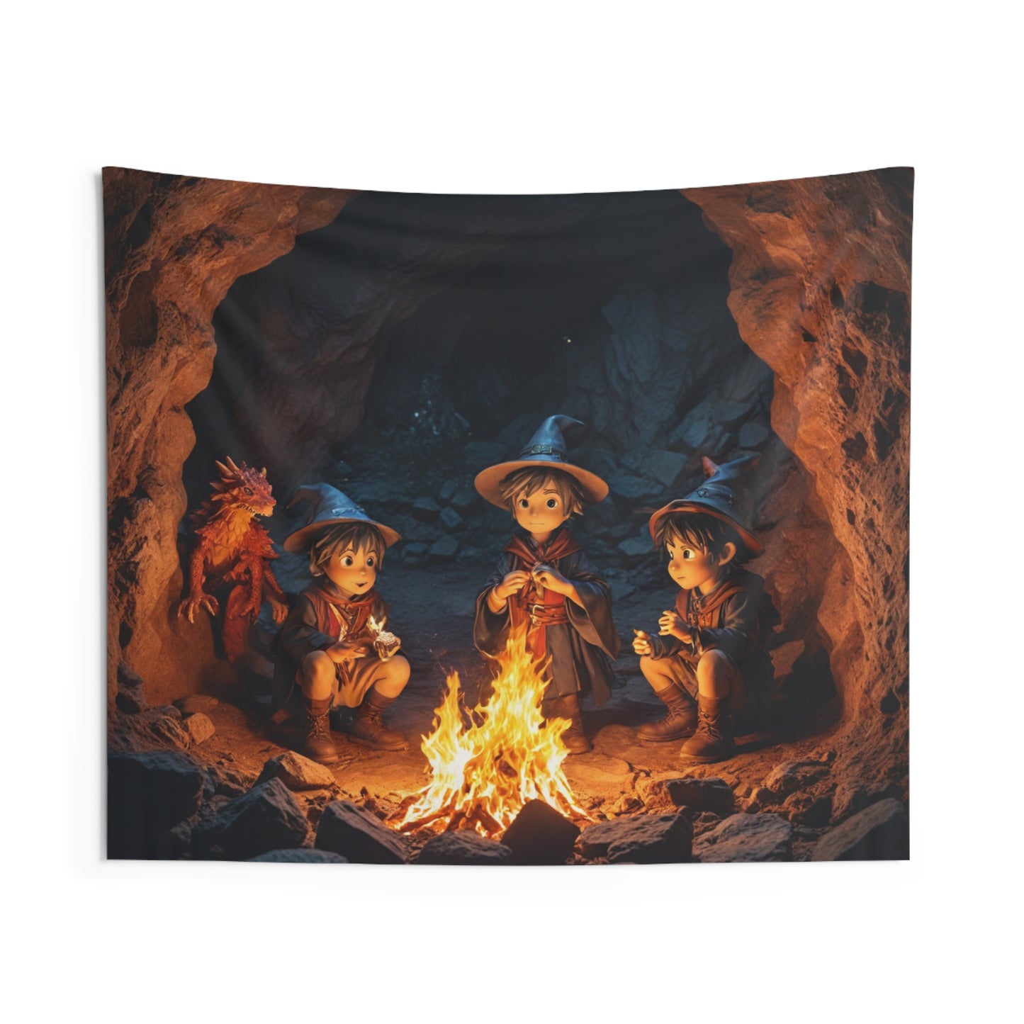 "Cave-Camping Wizards" Indoor Wall Tapestries