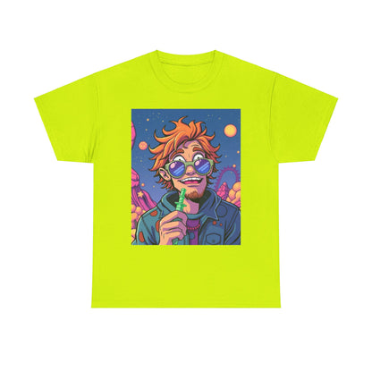 "Trippy Vaping Ginger Guy" Heavy Cotton Tee