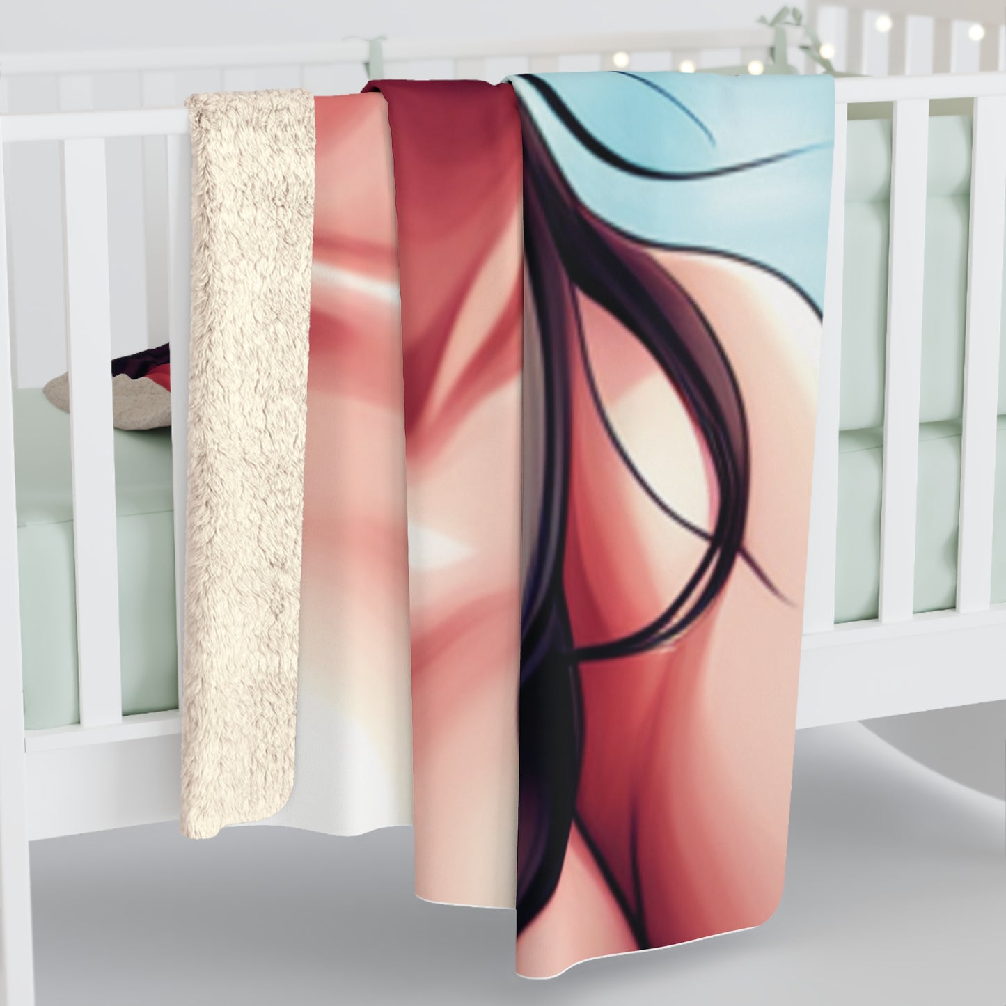 Brown-haired Topless Piercing Brown Eyed Girl Fleece Blanket