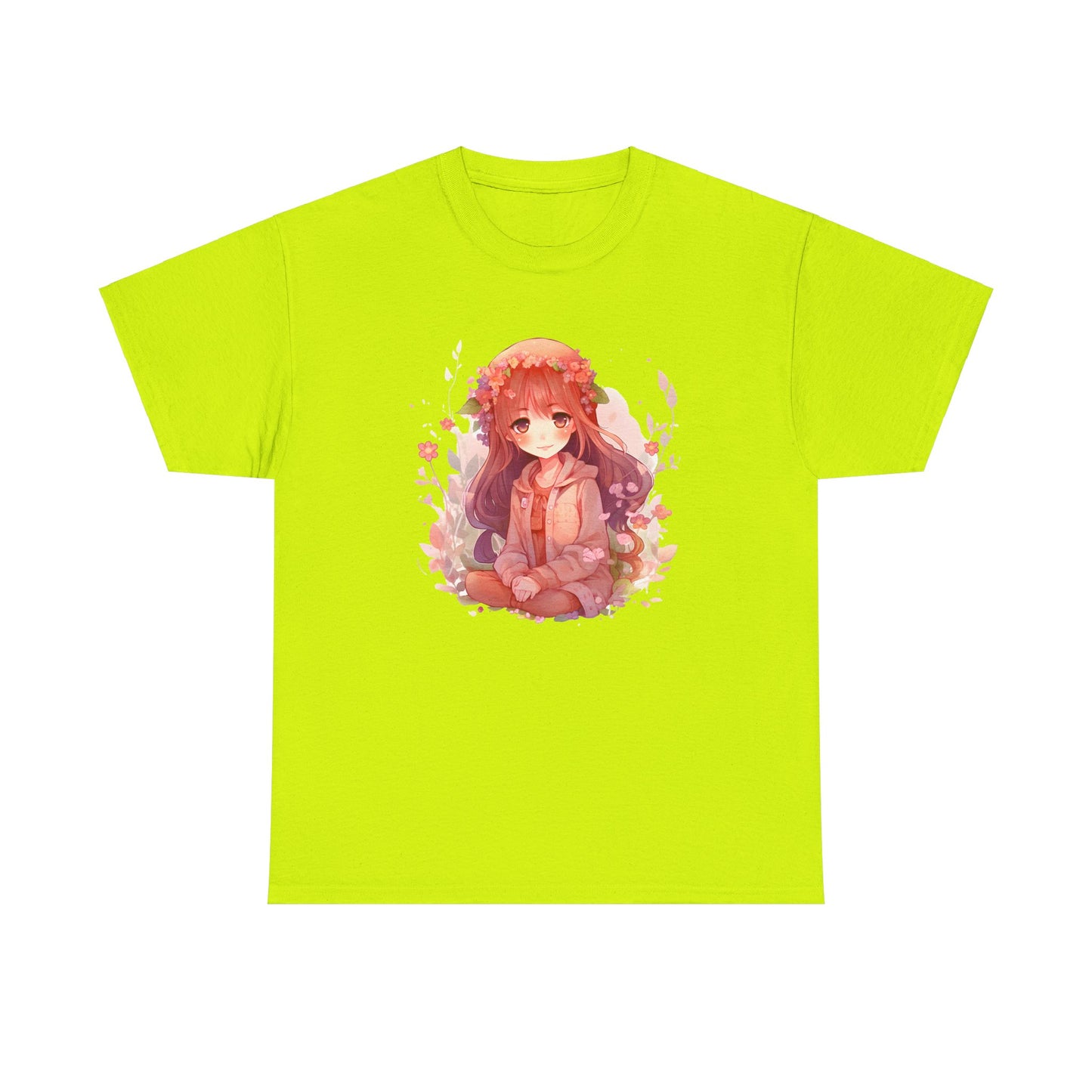 Sitting Autumn Girl Heavy Cotton Tee