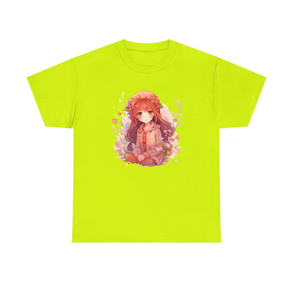 Sitting Autumn Girl Heavy Cotton Tee