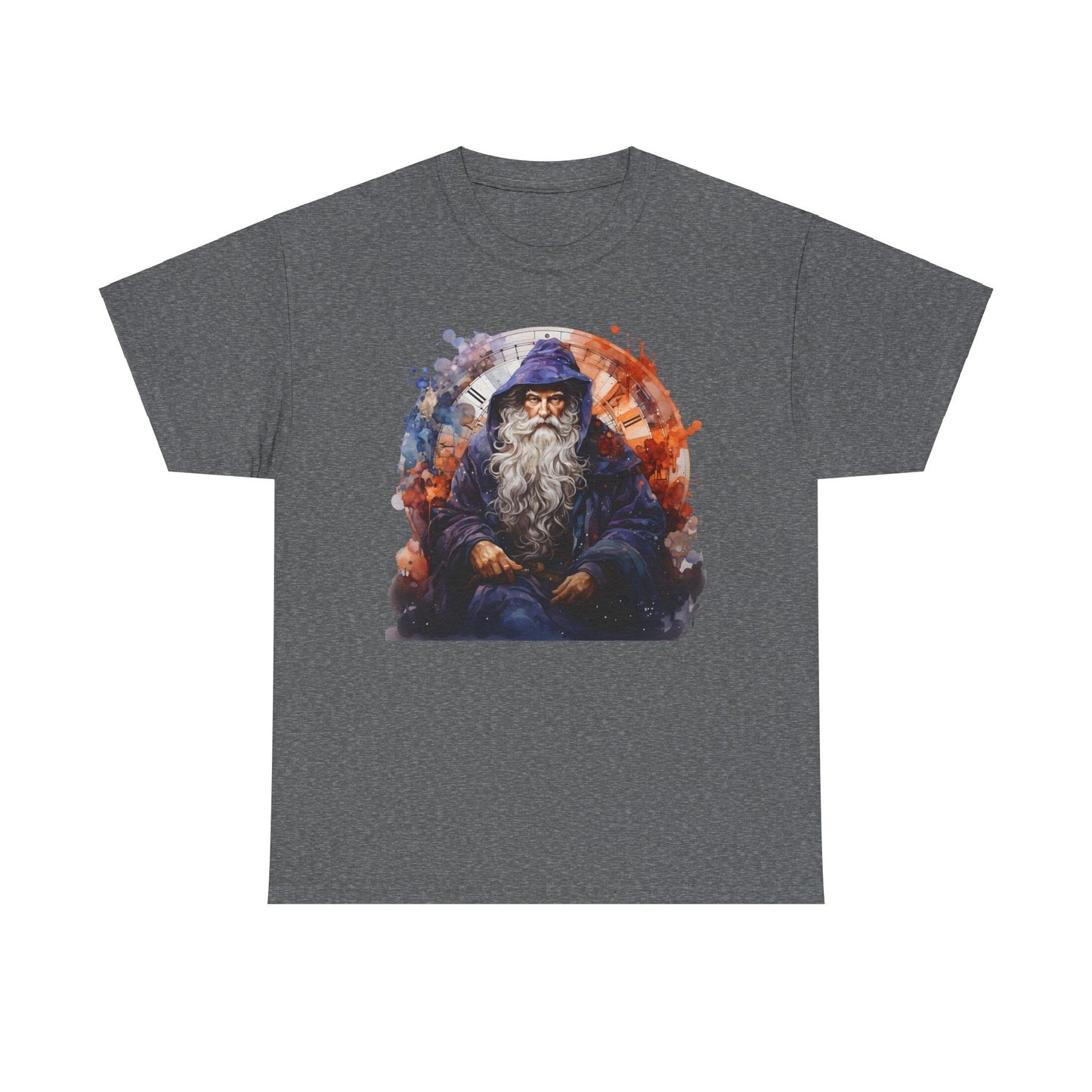 Blue Sitting Time Wizard Heavy Cotton Tee