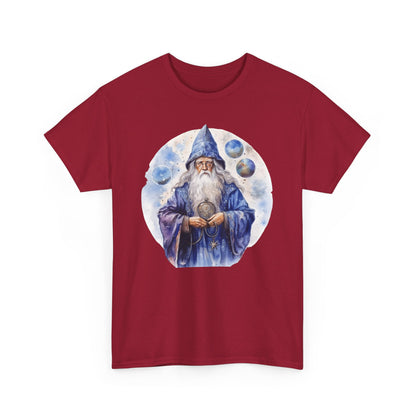 Blue Astrology Wizard Heavy Cotton Tee