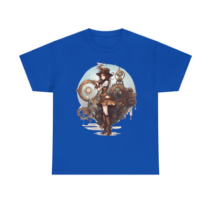 Steampunk Girl and Her Sub Heavy Cotton Tee