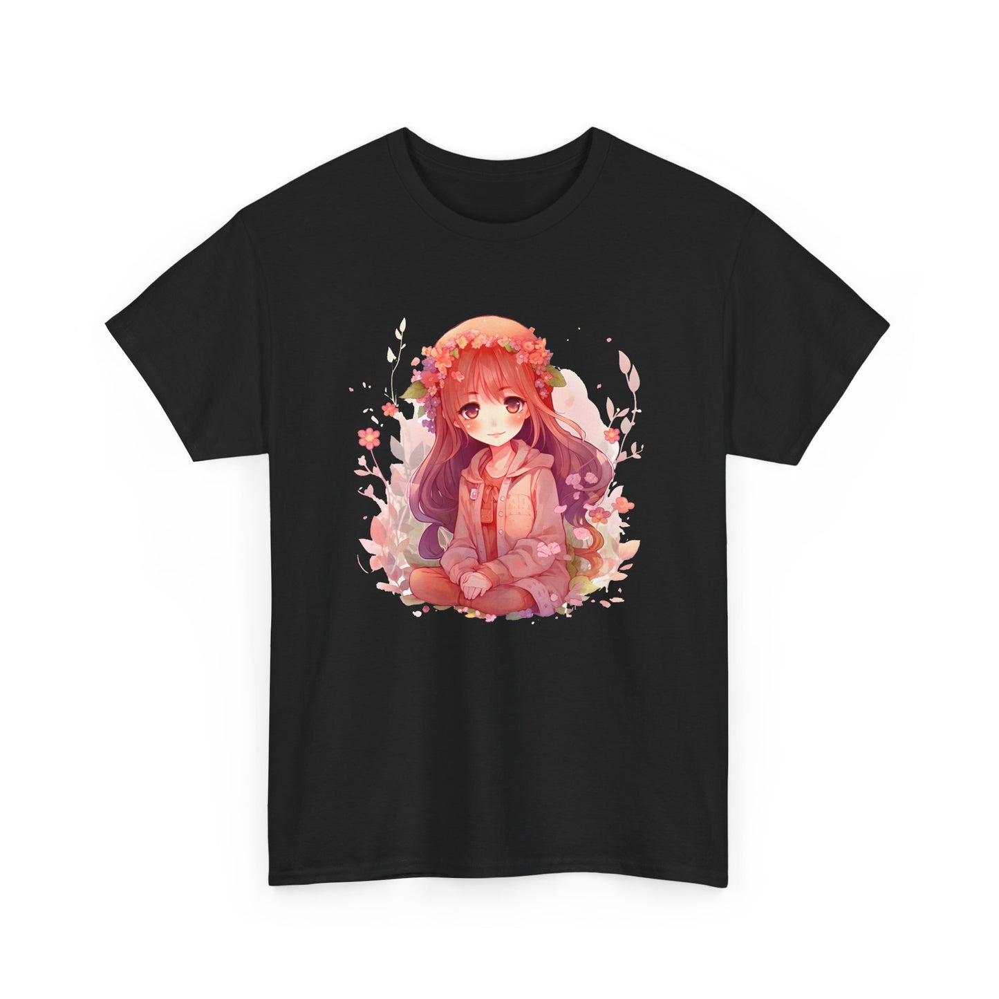 Sitting Autumn Girl Heavy Cotton Tee