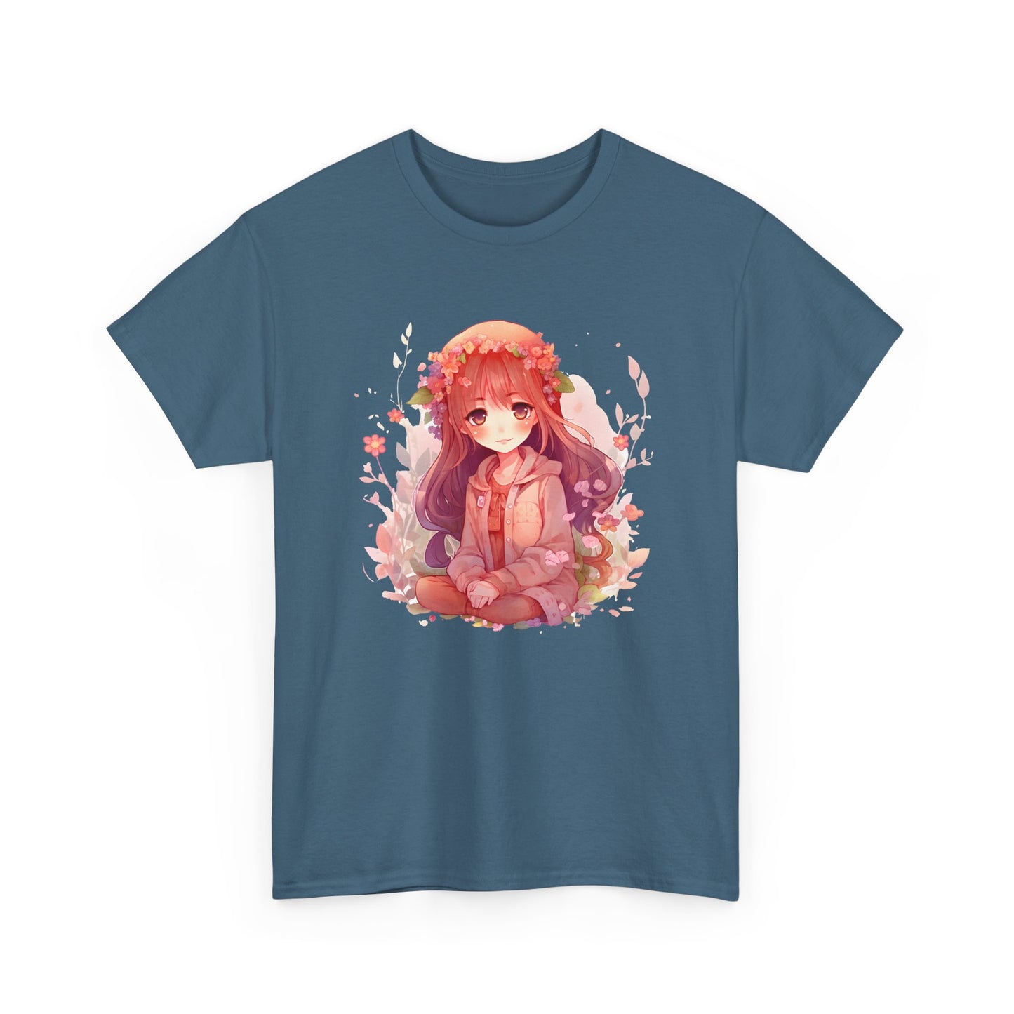 Sitting Autumn Girl Heavy Cotton Tee