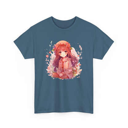 Sitting Autumn Girl Heavy Cotton Tee