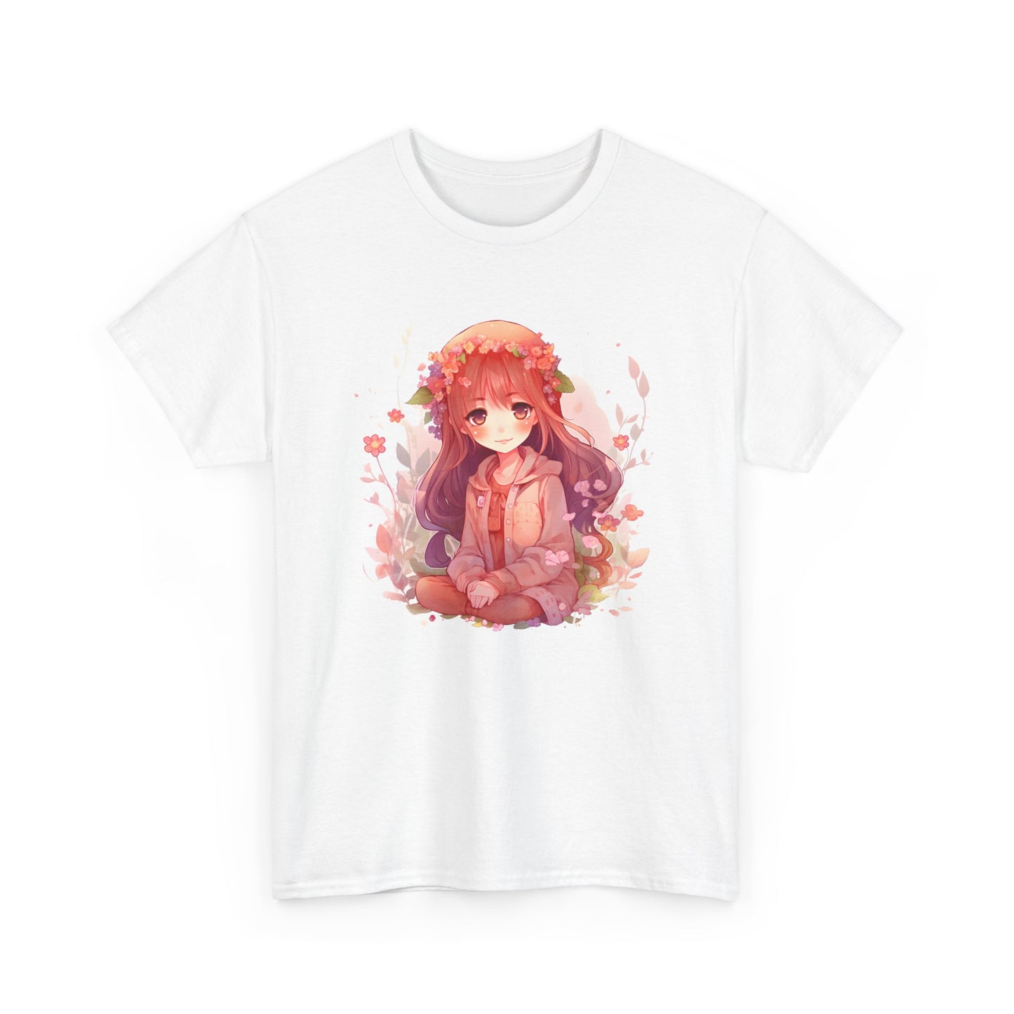 Sitting Autumn Girl Heavy Cotton Tee