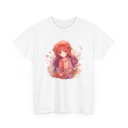 Sitting Autumn Girl Heavy Cotton Tee