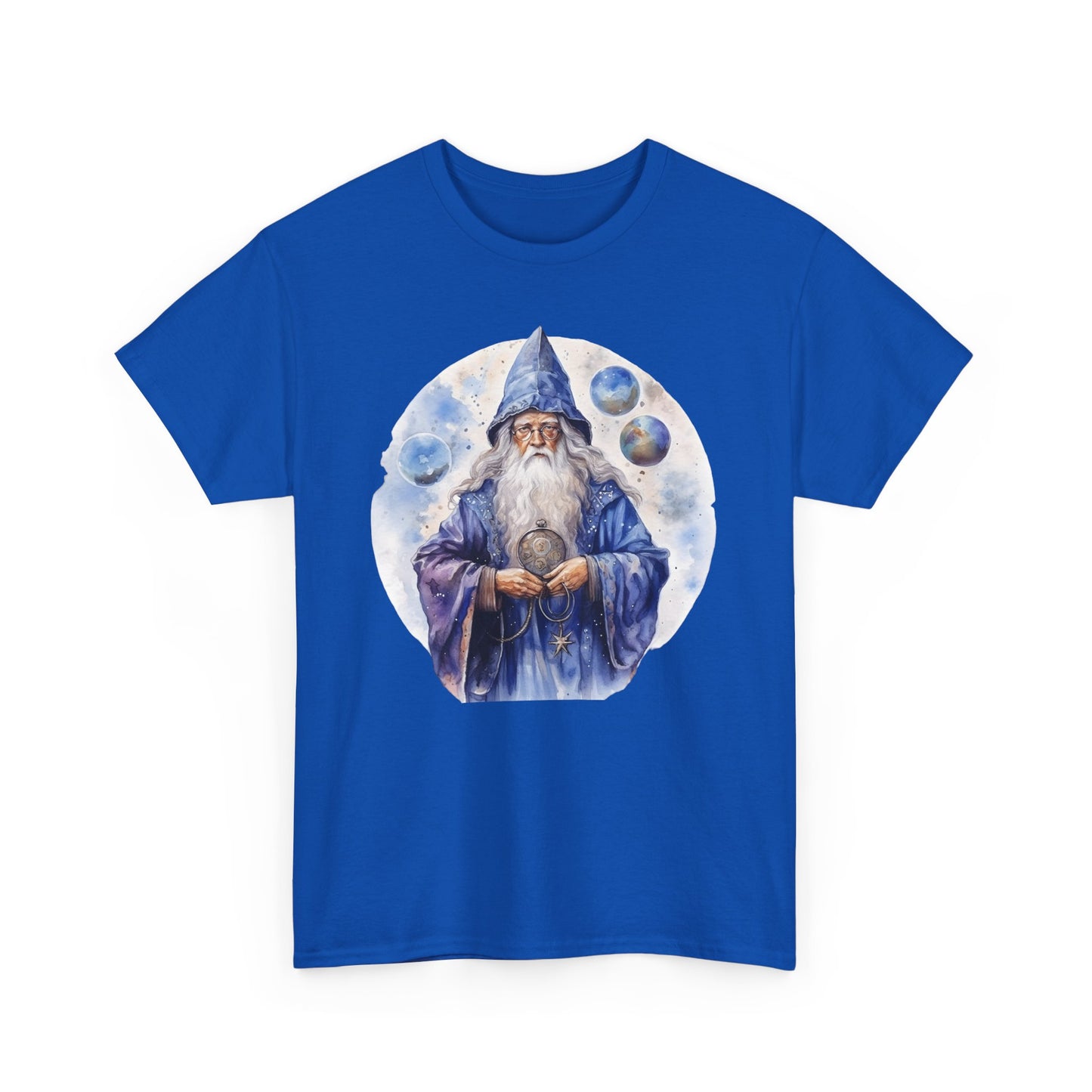 Blue Astrology Wizard Heavy Cotton Tee