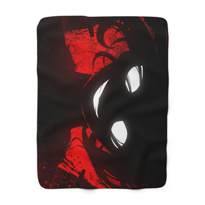 White-Eyed Smiling Shadow Person Fleece Blanket