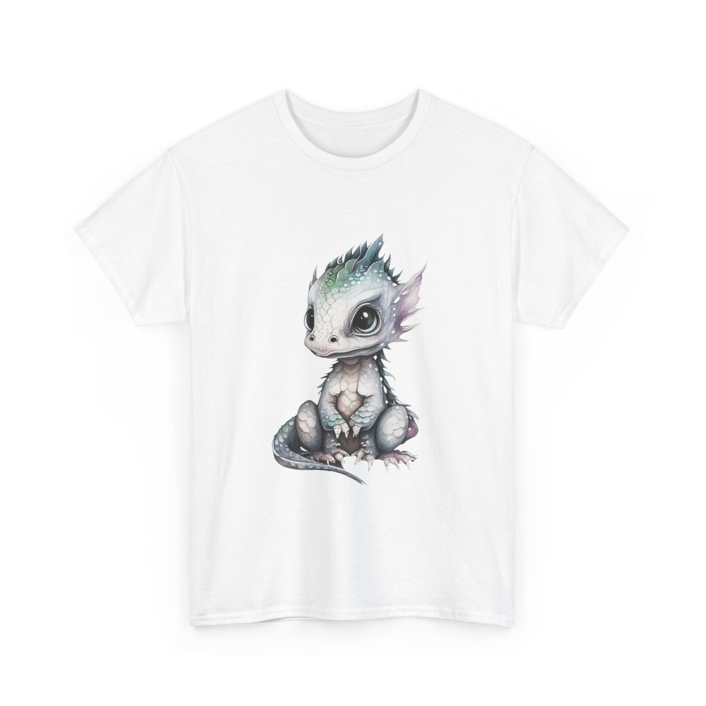 Silver-Green Baby Dragon Heavy Cotton Tee