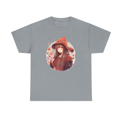 Enchanting Autumn Witch Heavy Cotton Tee