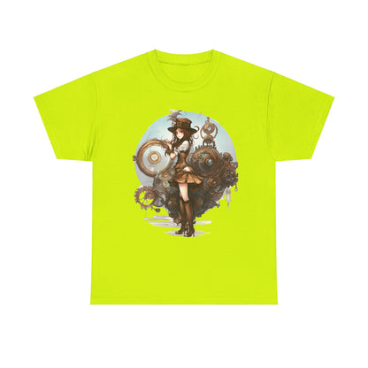 Steampunk Girl and Her Sub Heavy Cotton Tee