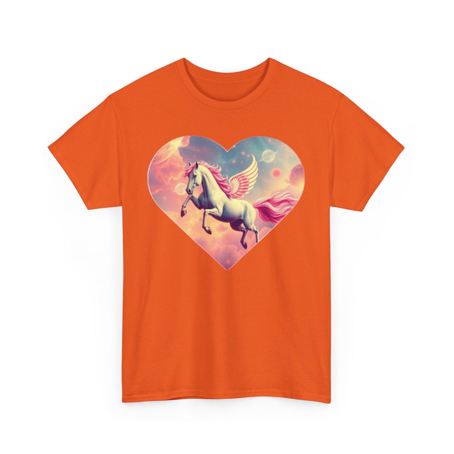 "Crimson Horse on Alien Planet" Heavy Cotton Tee