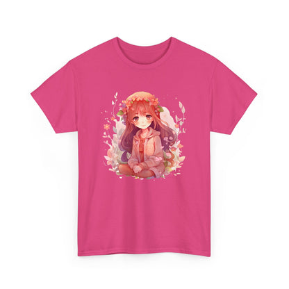 Sitting Autumn Girl Heavy Cotton Tee