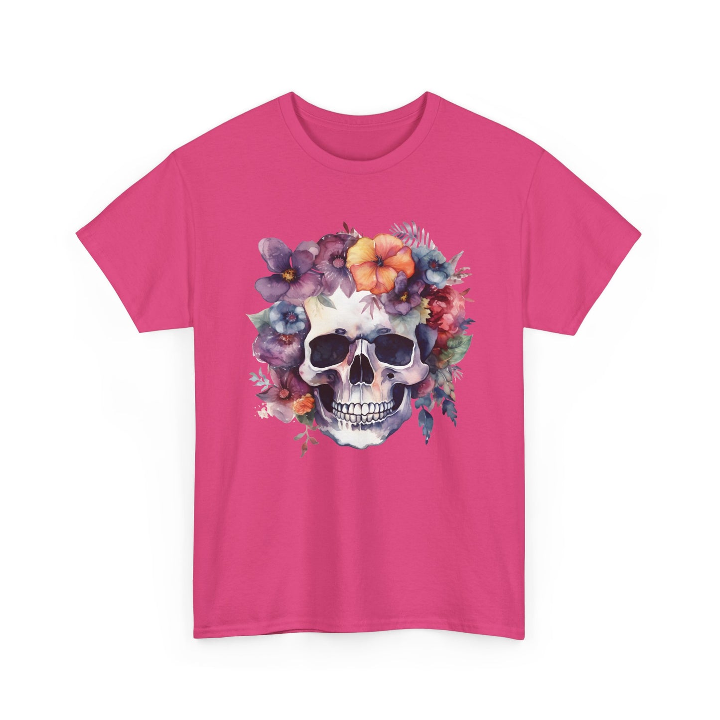 Skull of Flowers Heavy Cotton Tee