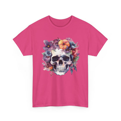 Skull of Flowers Heavy Cotton Tee