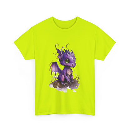 Purple Chibi Baby Dragon Heavy Cotton Tee