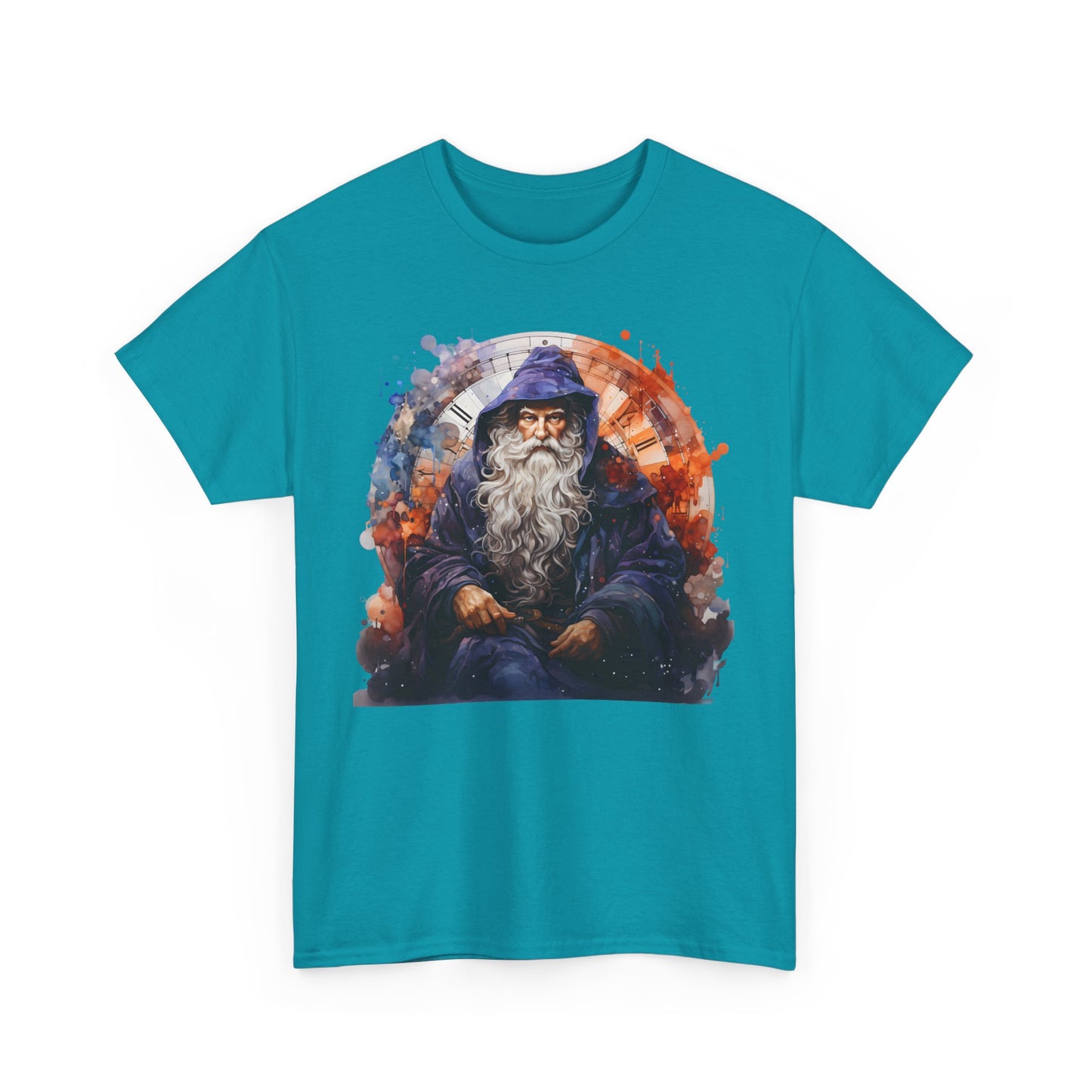 Blue Sitting Time Wizard Heavy Cotton Tee