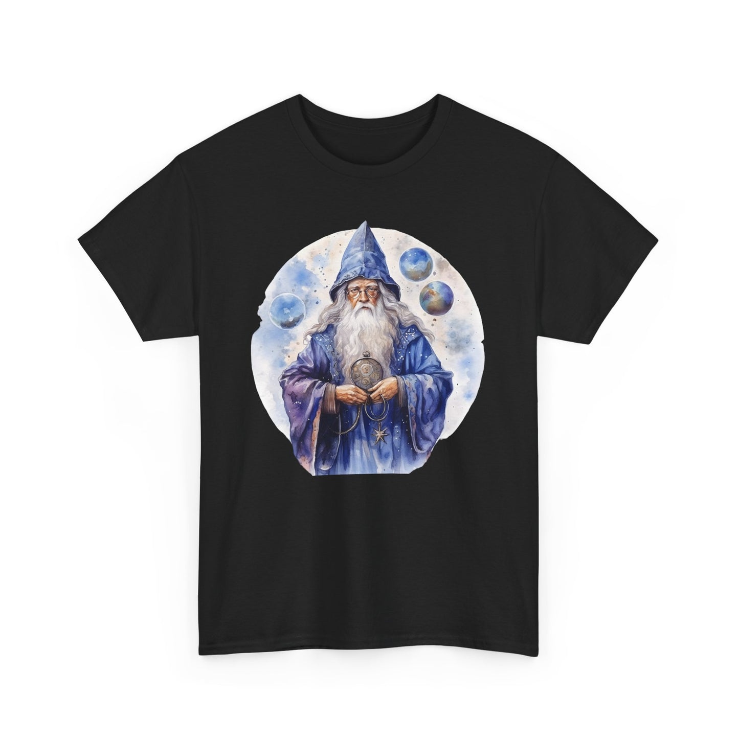 Blue Astrology Wizard Heavy Cotton Tee