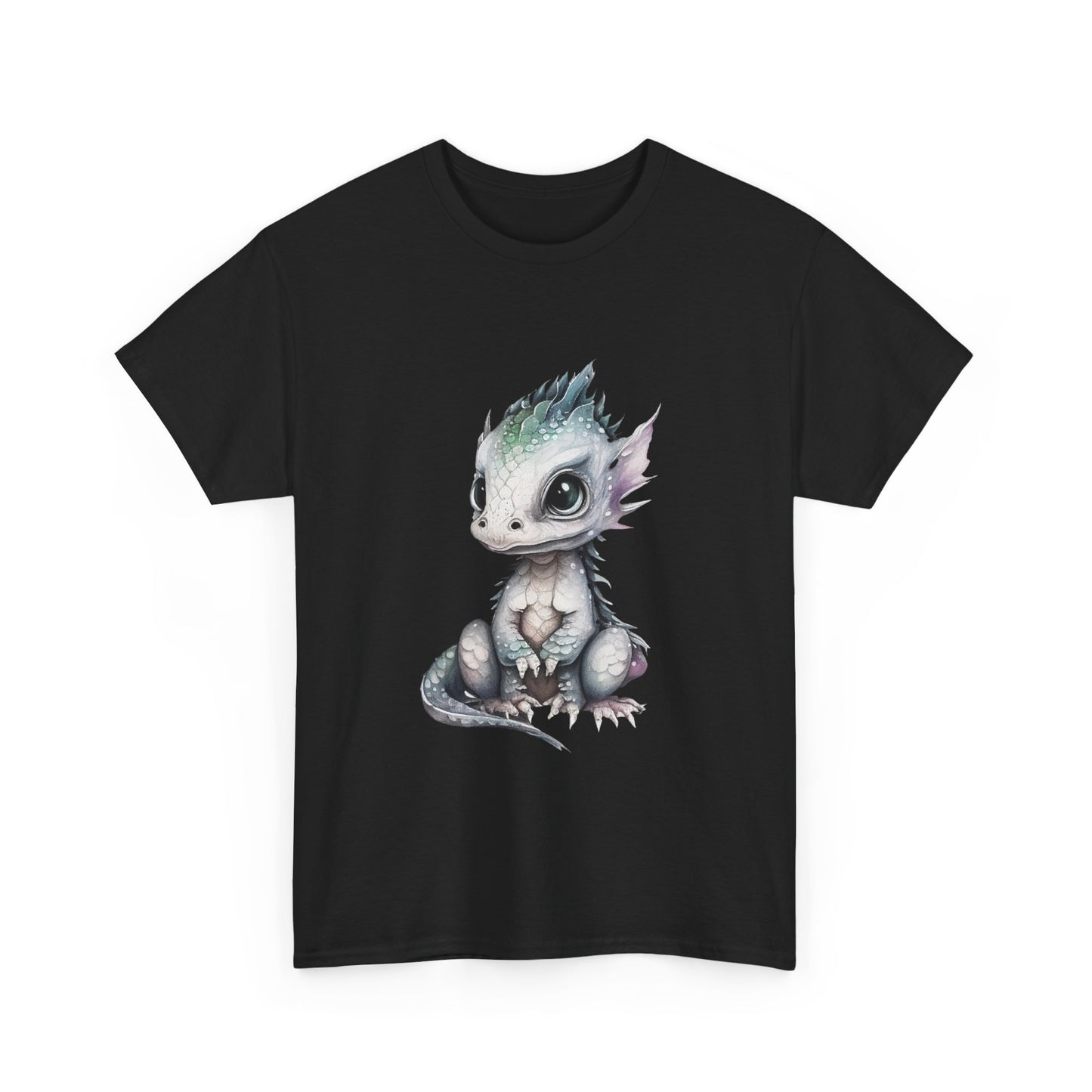 Silver-Green Baby Dragon Heavy Cotton Tee