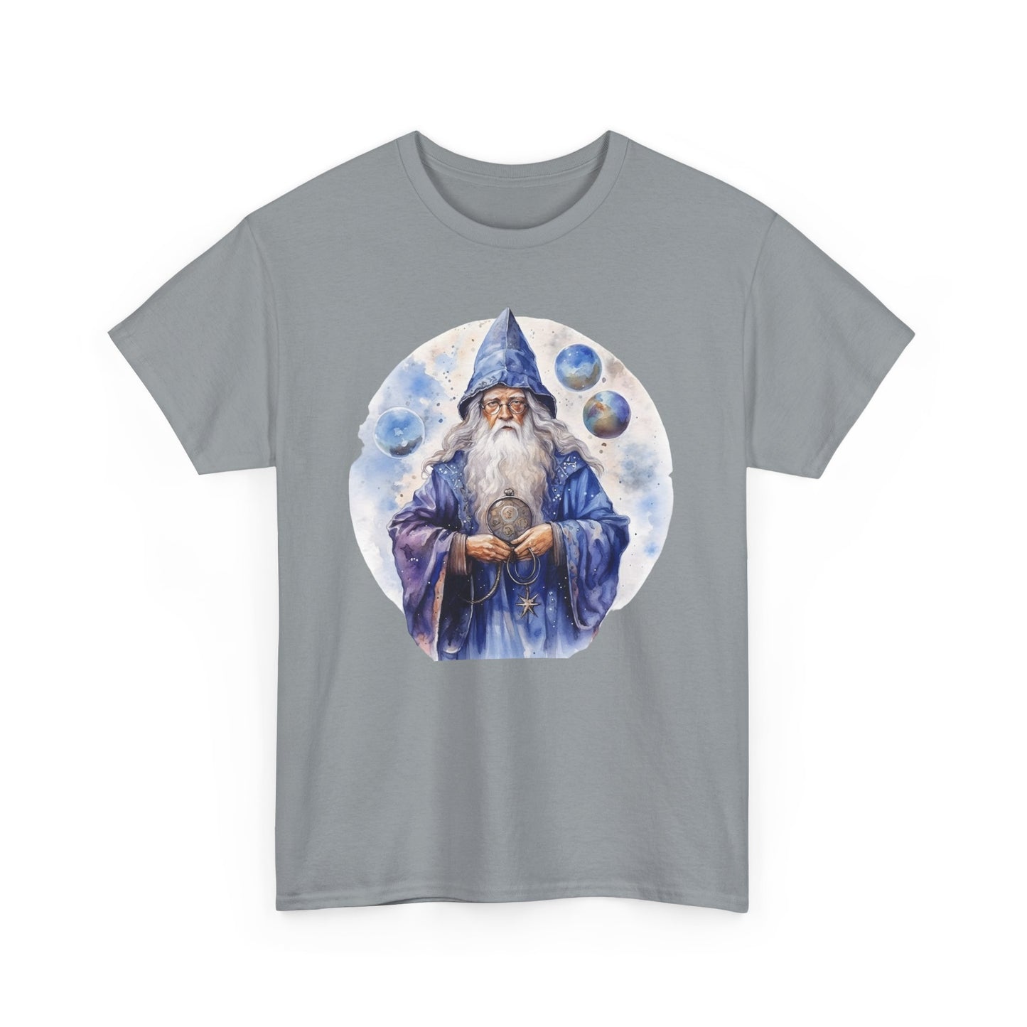 Blue Astrology Wizard Heavy Cotton Tee