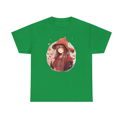 Enchanting Autumn Witch Heavy Cotton Tee