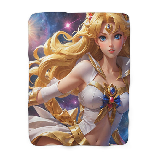 Anime Galactic Space Princess Sherpa Fleece Blanket