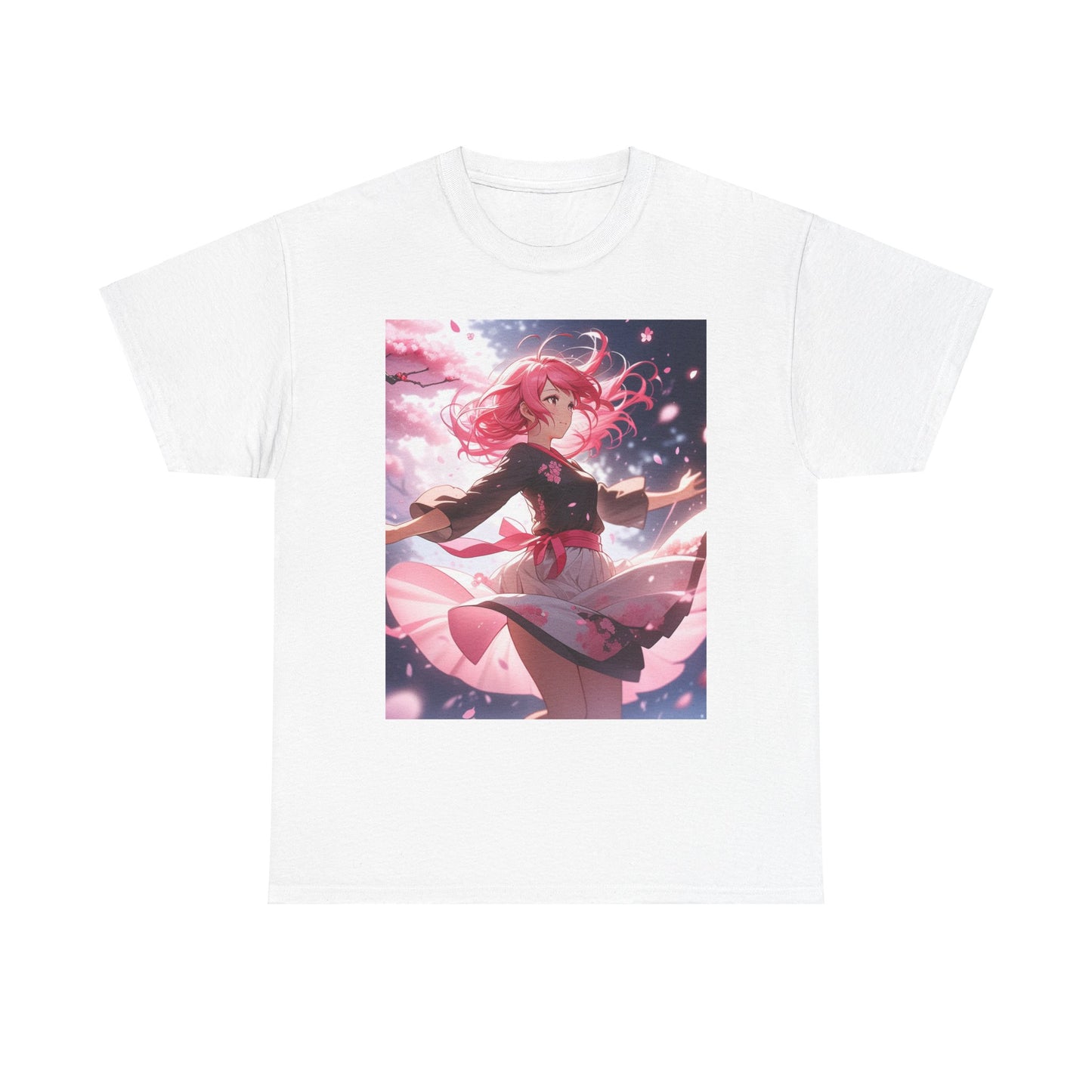 Pink-Haired Lily Girl Heavy Cotton Tee