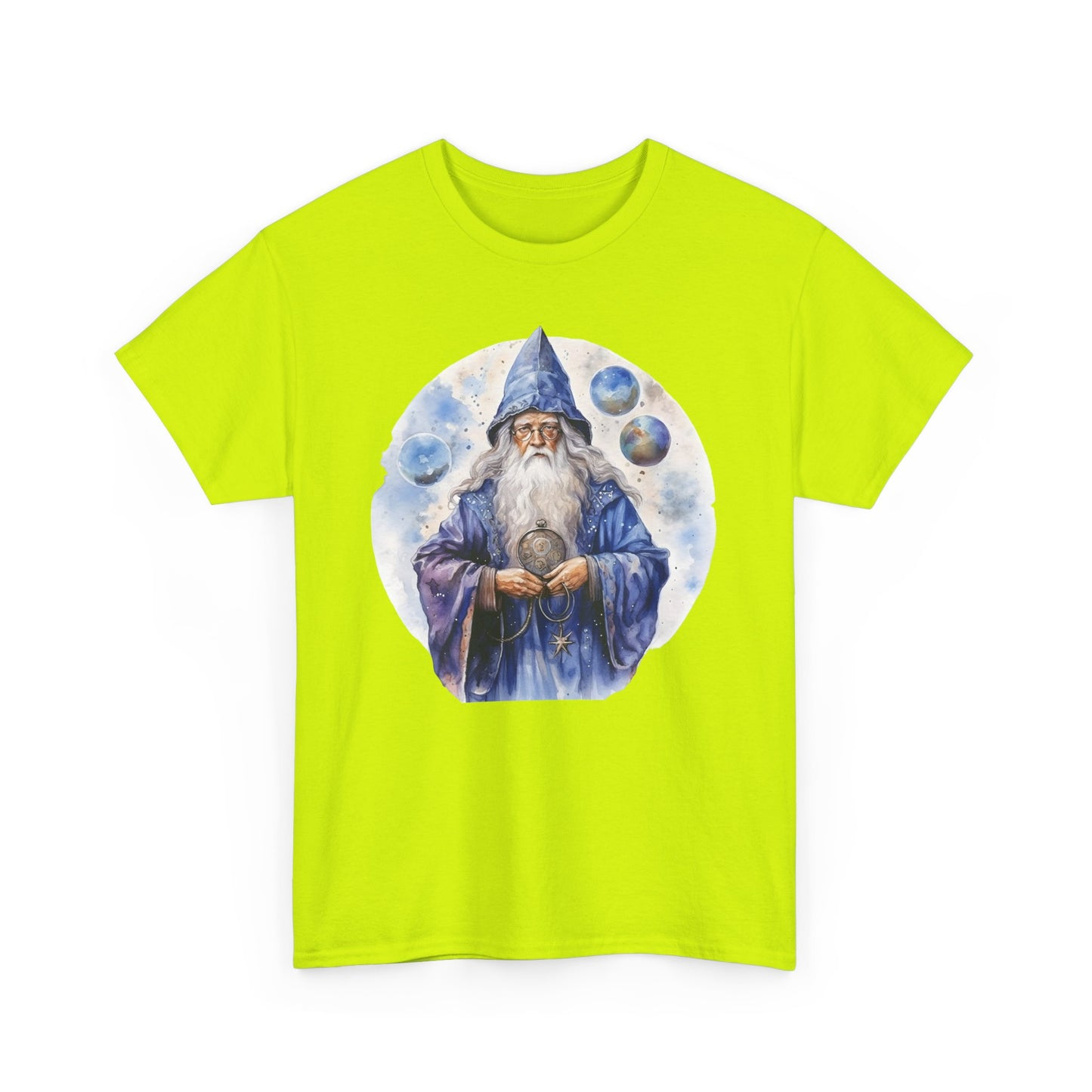 Blue Astrology Wizard Heavy Cotton Tee