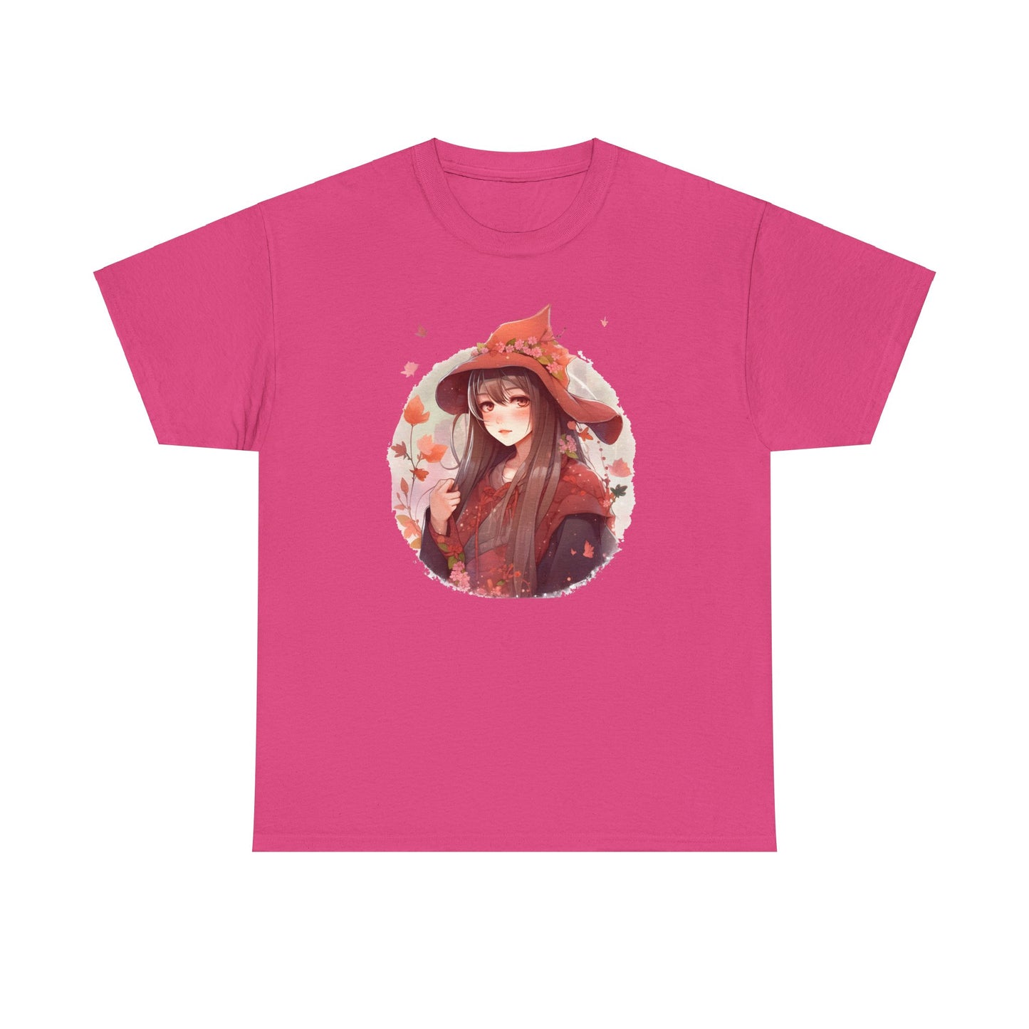 Enchanting Autumn Witch Heavy Cotton Tee