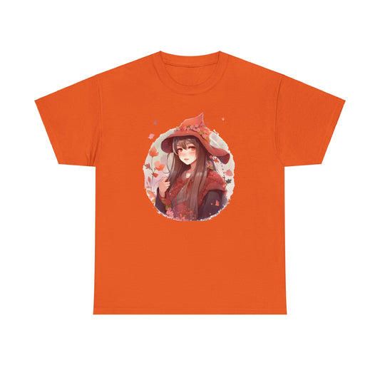 Enchanting Autumn Witch Heavy Cotton Tee