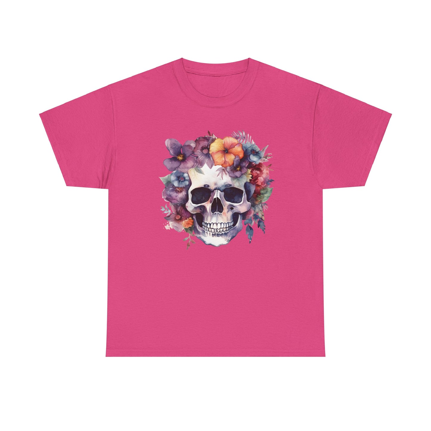 Skull of Flowers Heavy Cotton Tee