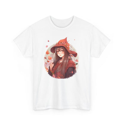 Enchanting Autumn Witch Heavy Cotton Tee