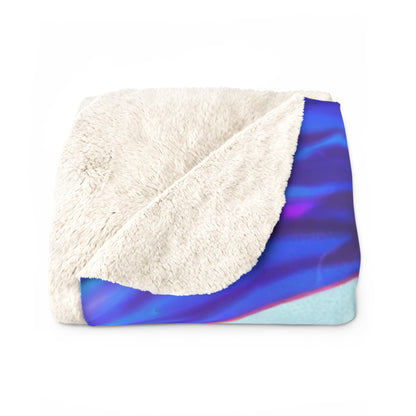 Piercing Blue-Eyed Girl With A Hypnotic Gaze Fleece Blanket