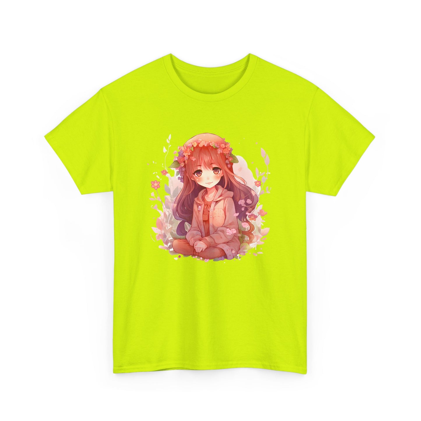 Sitting Autumn Girl Heavy Cotton Tee