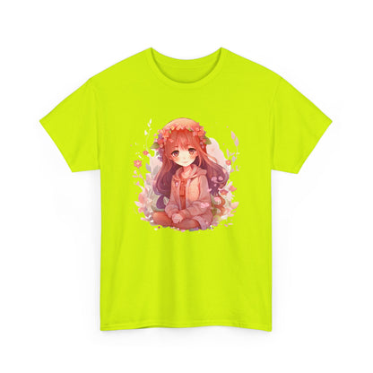 Sitting Autumn Girl Heavy Cotton Tee