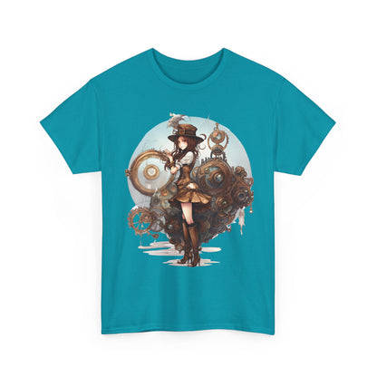 Steampunk Girl and Her Sub Heavy Cotton Tee