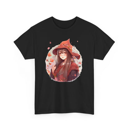 Enchanting Autumn Witch Heavy Cotton Tee