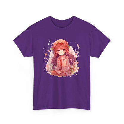 Sitting Autumn Girl Heavy Cotton Tee