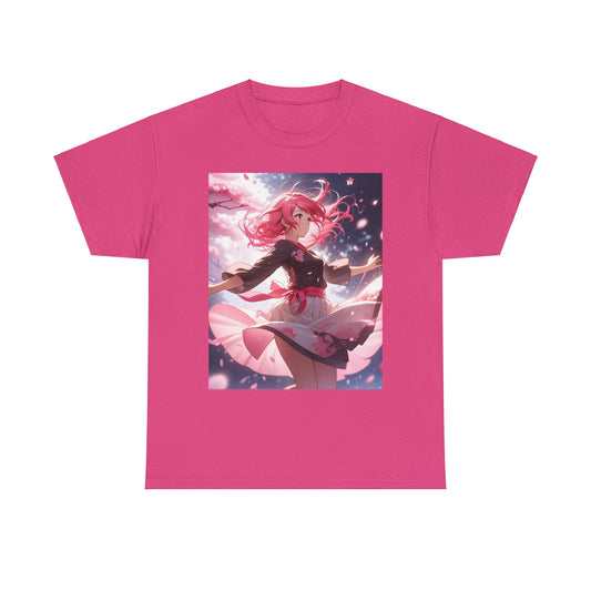 Pink-Haired Lily Girl Heavy Cotton Tee