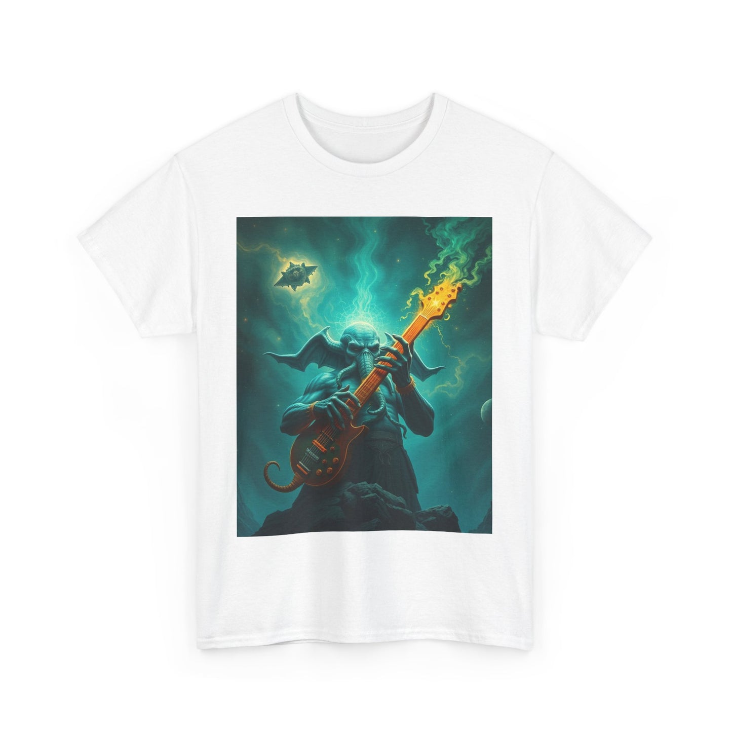 Cthulhu Shredding on Vhoorl Heavy Cotton Tee