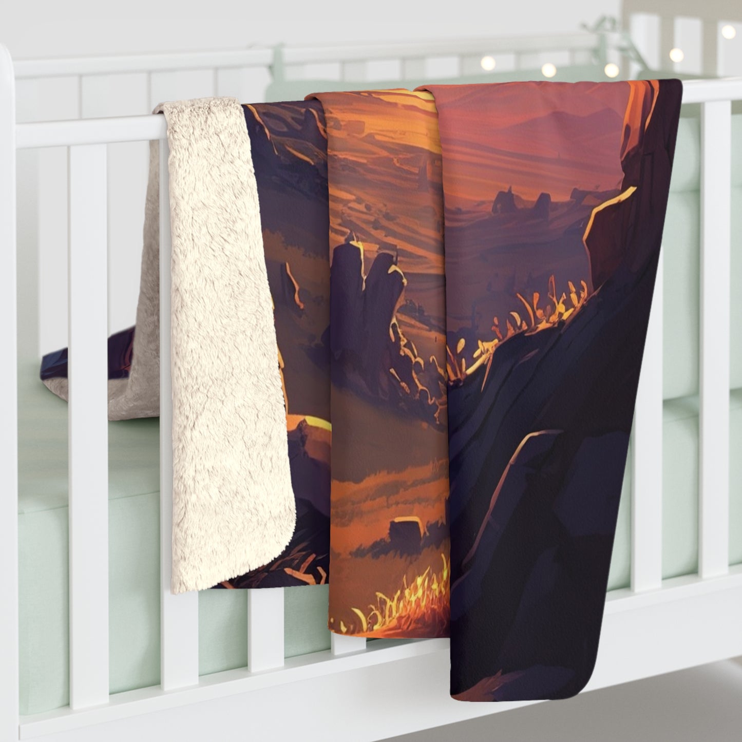 Beautiful Cloudy Early Morning Wilderness Landscape Fleece Blanket