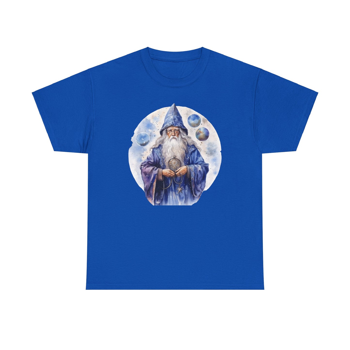 Blue Astrology Wizard Heavy Cotton Tee