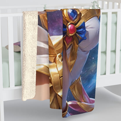 Anime Galactic Space Princess Sherpa Fleece Blanket