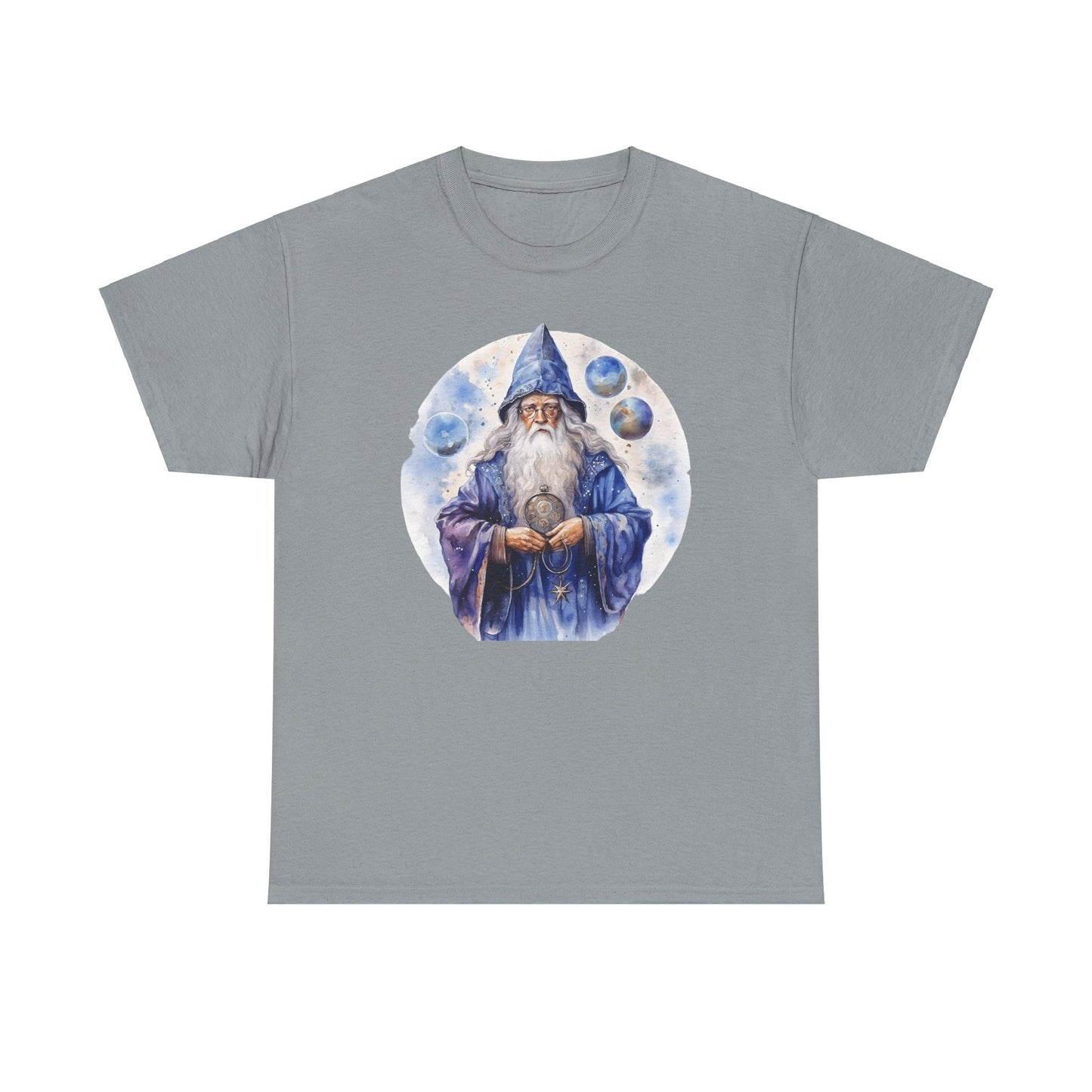 Blue Astrology Wizard Heavy Cotton Tee