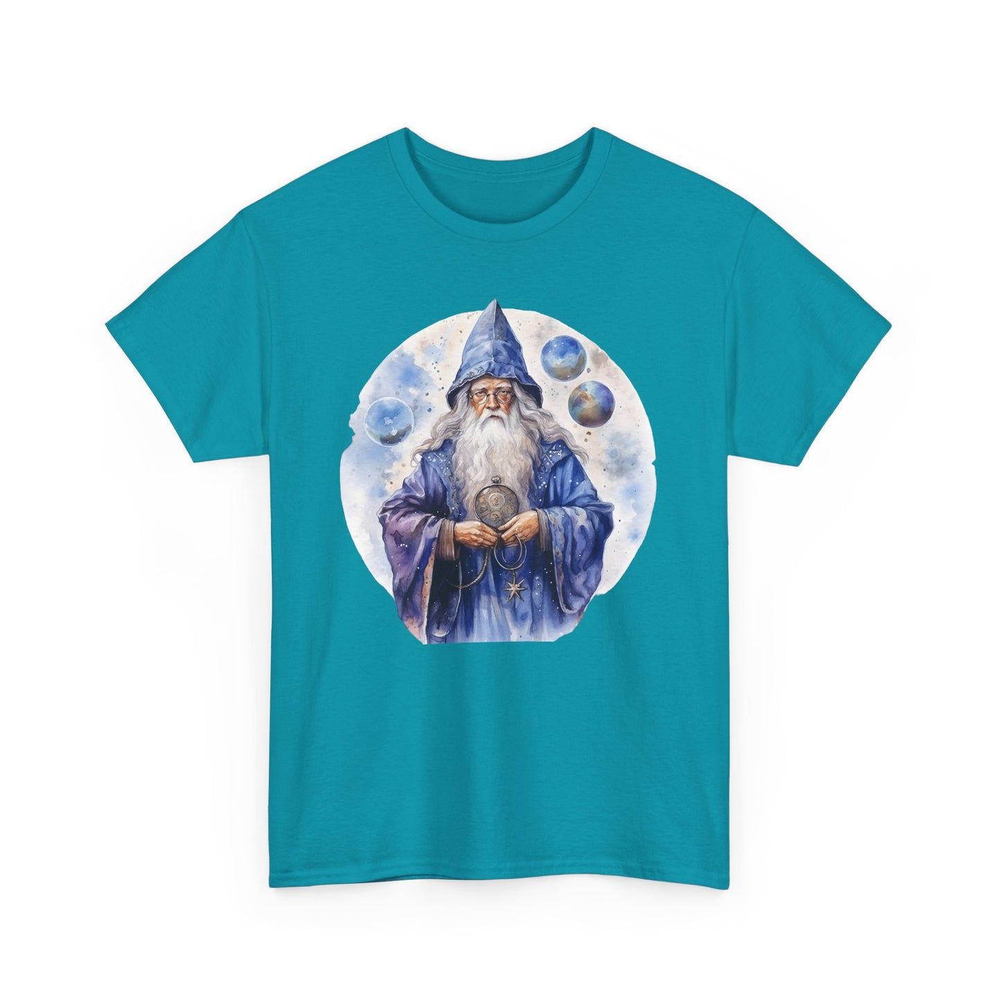 Blue Astrology Wizard Heavy Cotton Tee